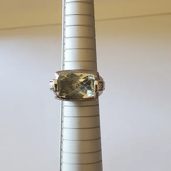 Judith Ripka Sterling Silver & Prasiolite Ring, Size 6 - Picture 13 of 13